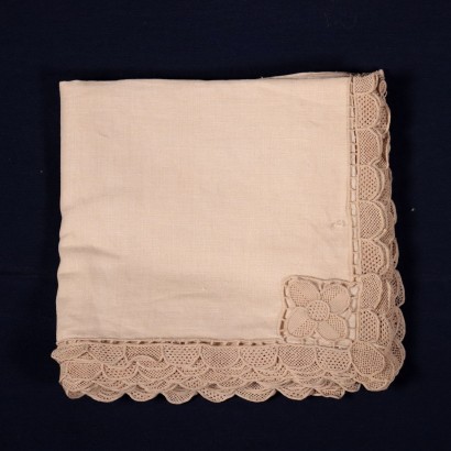 Nappe avec huit serviettes en lin