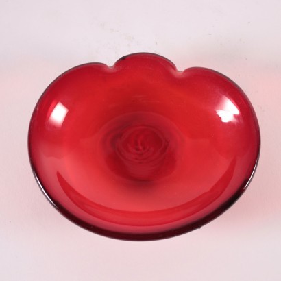 Venini Pocket Emptier Plate Blown Glass Murano Italy 1950s