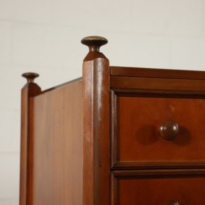 Chest Of Drawers Walnut Veneer Stained Beech Italy 1970s