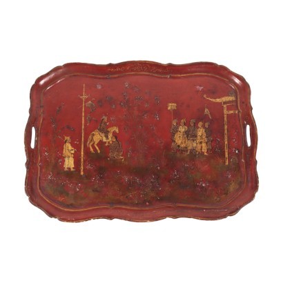 Lacquered Wood Tray Venice Italy 18th Century