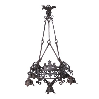 Iron Chandelier Italy 20th Century