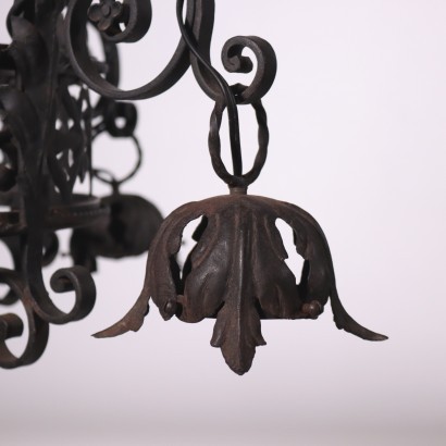 Iron Chandelier Italy 20th Century