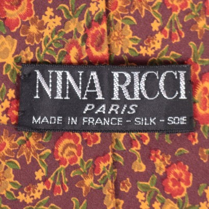 Cravate Vintage Nina Ricci Soie Paris France