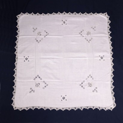 Falx Tablecloth With 12 Napkins Italy 20th Century