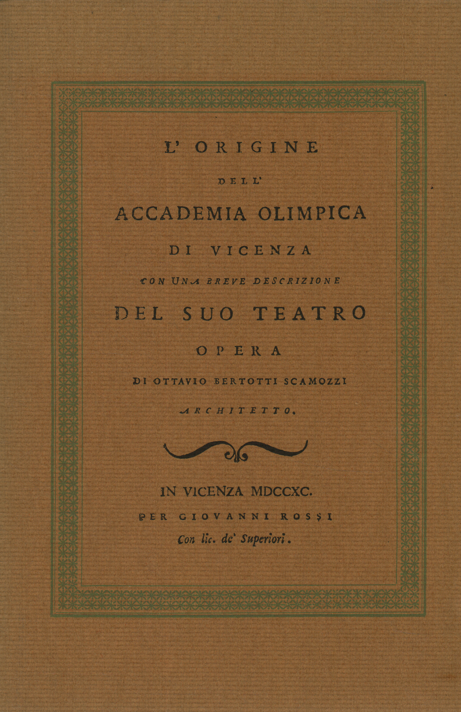 Der Ursprung der Olympischen Akademie von Vicenza mit Ottavio Bertotti Scamozzi