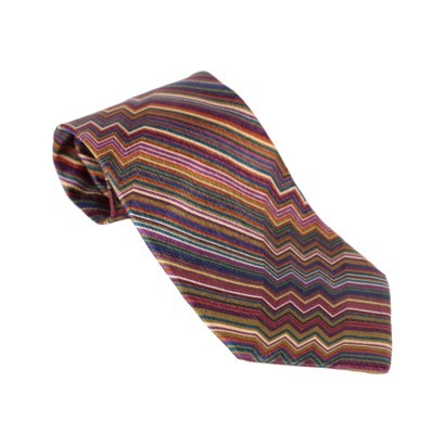 corbata missoni, patrón missoni, missoni, corbata de seda pura