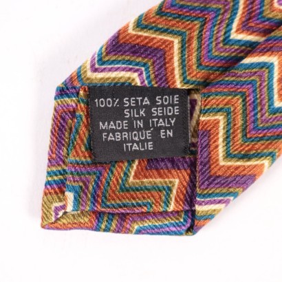 corbata missoni, patrón missoni, missoni, corbata de seda pura