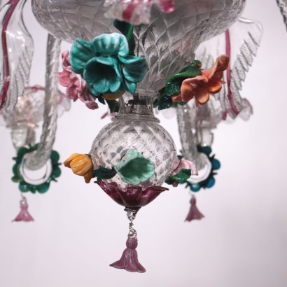 Murano Chandelier Blown Glass Italy 20th Century