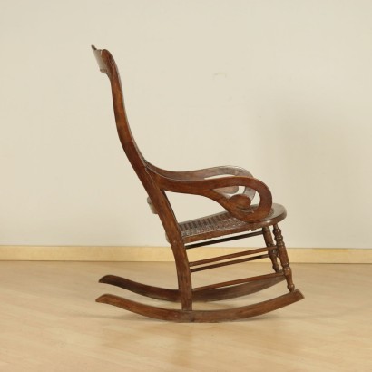 Chaise Berçante Hêtre Italie Fin 19ème Siècle