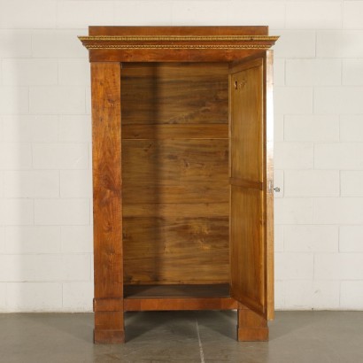 Armoire Empire Noyer Miroir Italie 1ère Quart 19ème Siècle