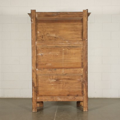 Armoire Empire Noyer Miroir Italie 1ère Quart 19ème Siècle