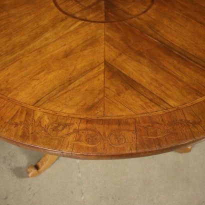 Louis Philippe Revival Table Marple Walnut Italy 20th Century