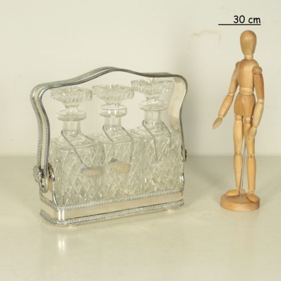 Silver Bottles Holder Milan Italy 1960s