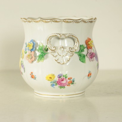 Jarrón Cachepot en porcelana de Dresde