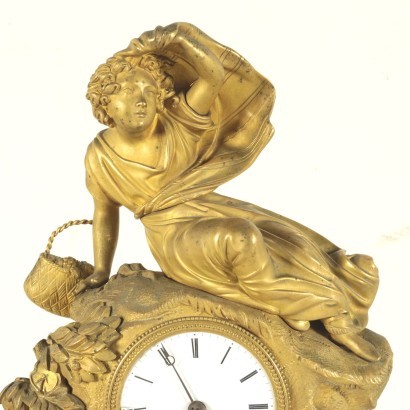 Gilded Bronze Table Clock France 19th Century