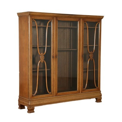 Revival Showcase Walnut Italy 20th Century