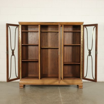 Revival Showcase Walnut Italy 20th Century