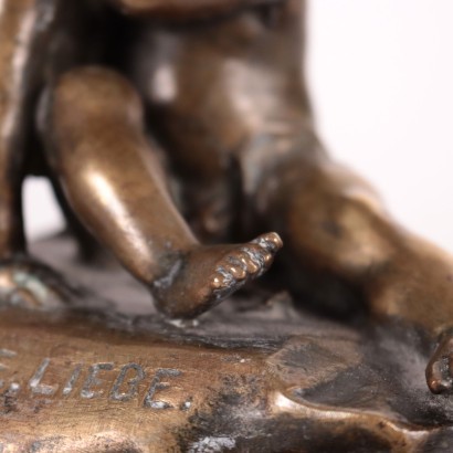 Jeune Amour Sculpture Bronze Allemagne Premier Moitié 19ème Siècle