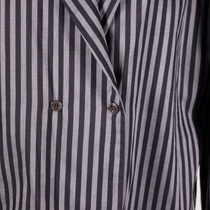 Vintage Valentino Striped Shirt Cotton Rome Italy 1980s