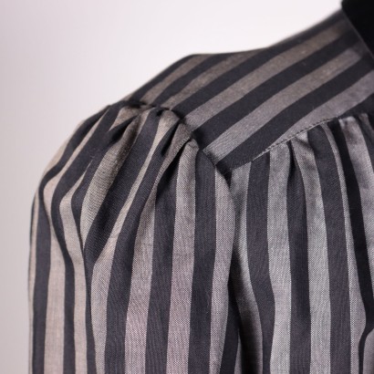 Vintage Valentino Striped Shirt Cotton Rome Italy 1980s