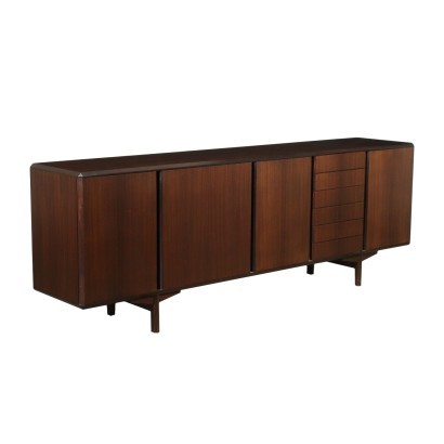 Sideboard Veneered Wood Italy 1960s