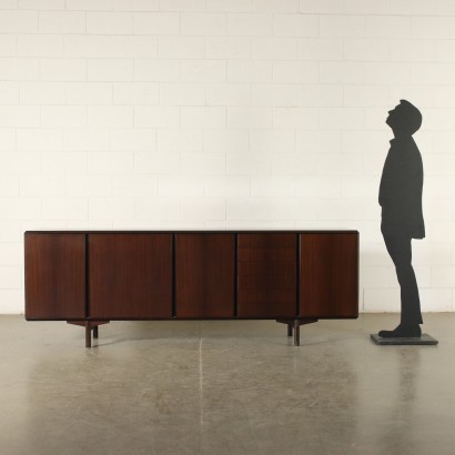 Sideboard Veneered Wood Italy 1960s