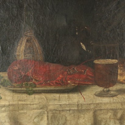 Still Life With Lobster Oil On Canvas 18th Century