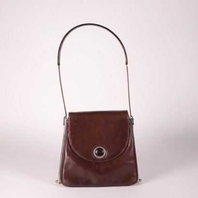 Vintage Brown Purse Leather Italy 1960s-1970s