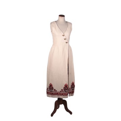 Robe Vintage Valentino Boutique Lin Brut Rome Italie Années 1960