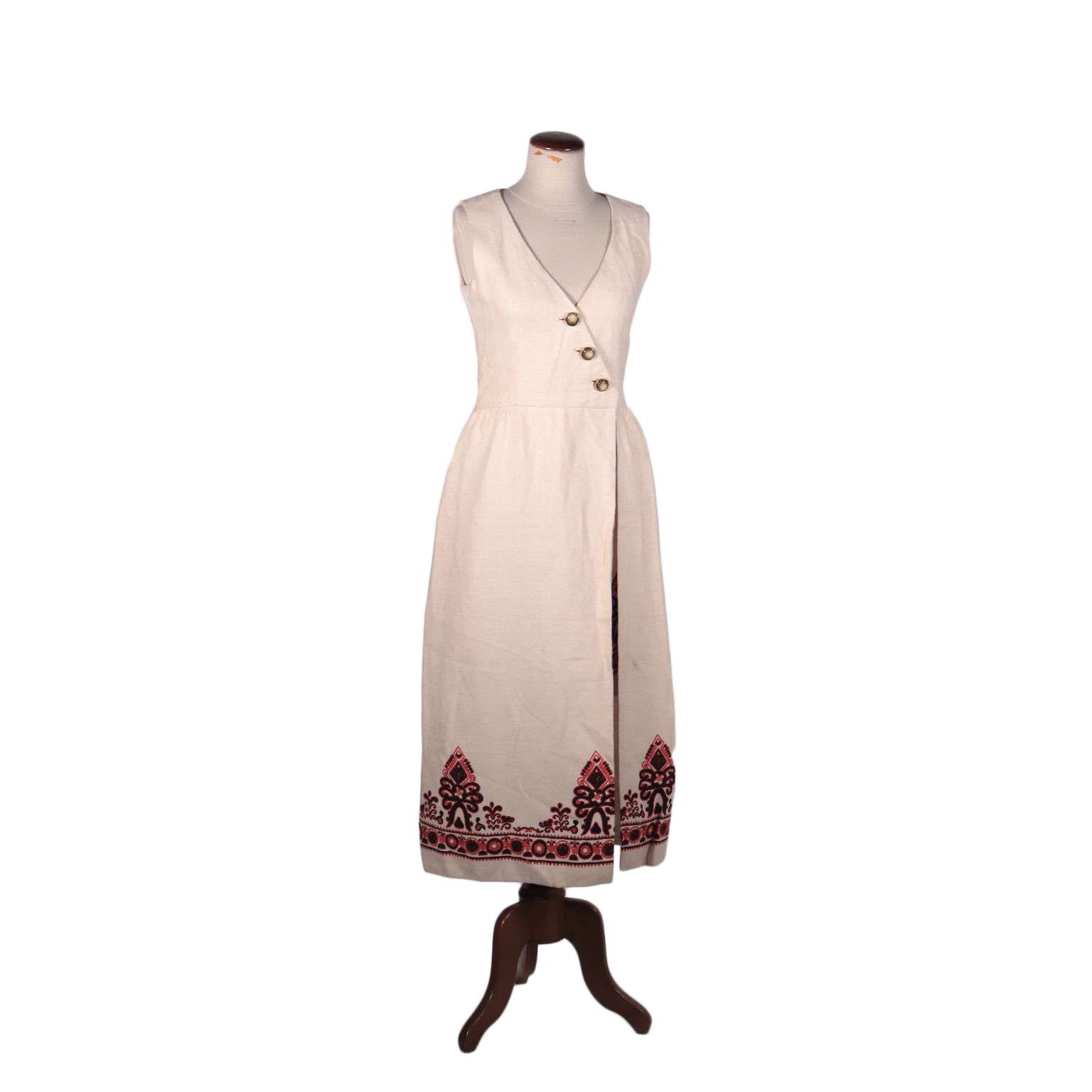Vintage Valentino Boutique Dress Cotton Rome Italy 1960s Size S