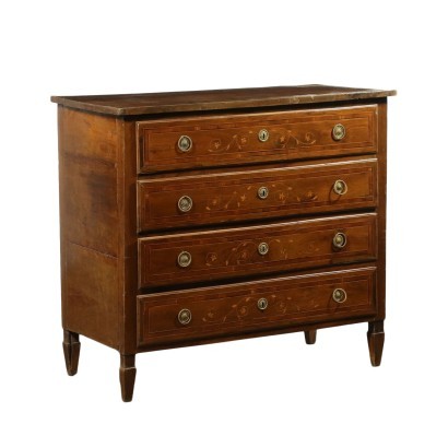 Neo-Classical Emilian Chest Of Drawers Walnut Italy 18th Century
