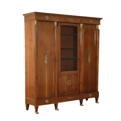 Empire Revival Bookcase Mahogany Italy 20th Century