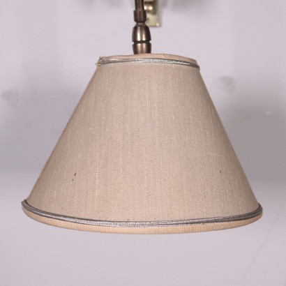 Wall Lamp Brass Fabric Italy 1950s