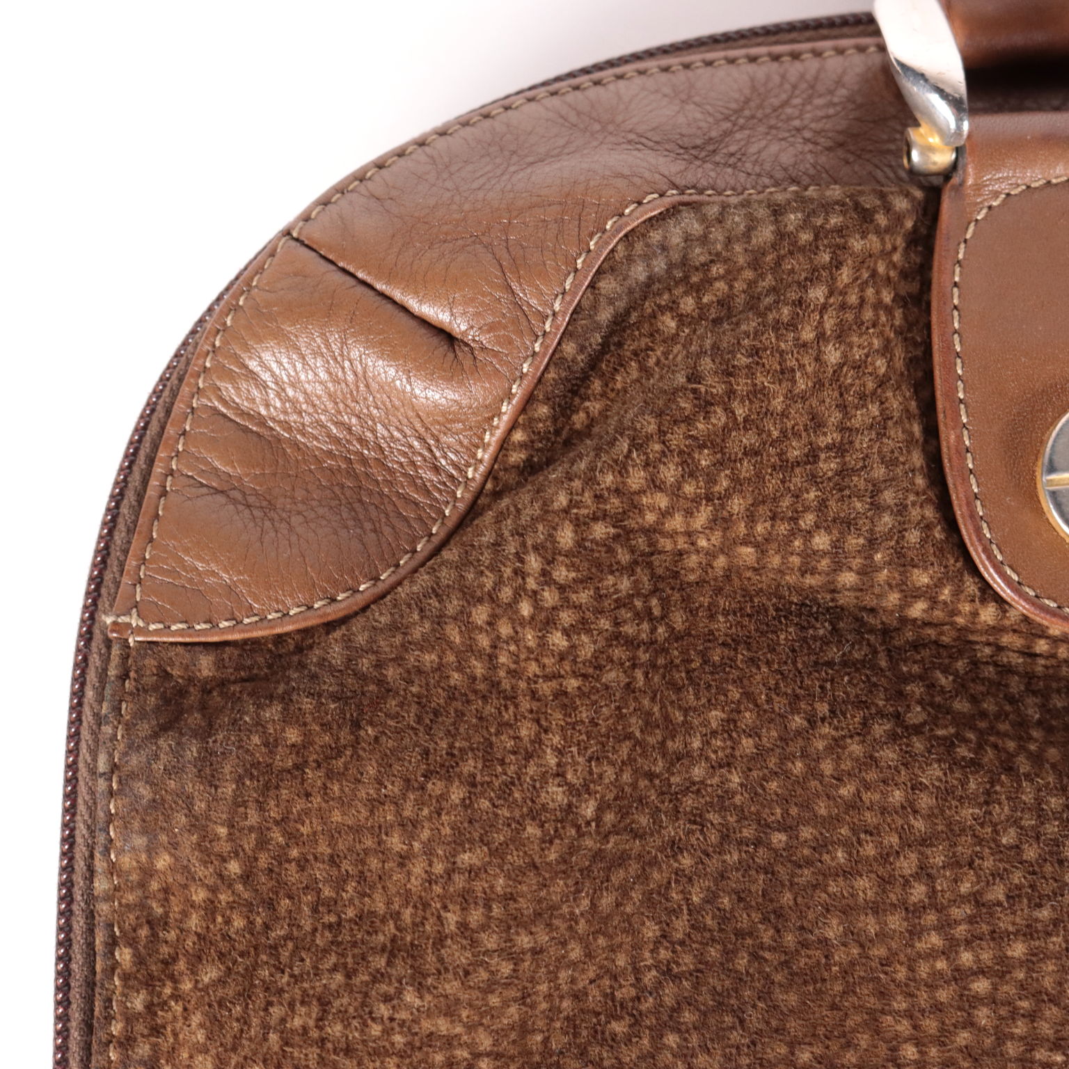 Vintage Borbonese Redwall Handbag Leather Turin 1970s 1980s