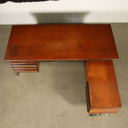 Formanova Desk Stained Beech And Maple Veneer Italy 1970s