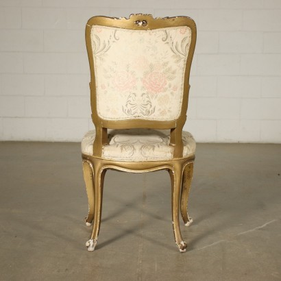Antik, Stuhl, antike Stühle, antiker Stuhl, antiker italienischer Stuhl, antiker Stuhl, neoklassischer Stuhl, Stuhl des 19. Jahrhunderts, Gruppe von vier Stühlen im Baroc-Stil
