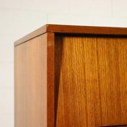 Chest Of Drawers Teak Veneer Metal Italy 1960s