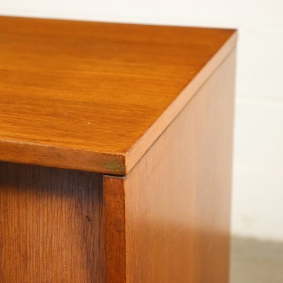 Chest Of Drawers Teak Veneer Metal Italy 1960s