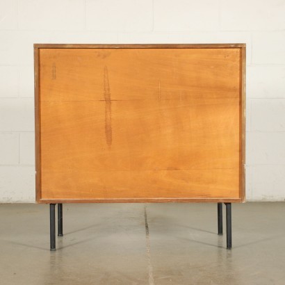 Chest Of Drawers Teak Veneer Metal Italy 1960s