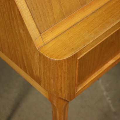 Writing Desk Sessile Oak Veneer Italy 1950s