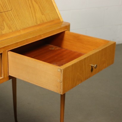 Writing Desk Sessile Oak Veneer Italy 1950s