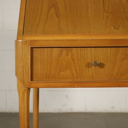 Writing Desk Sessile Oak Veneer Italy 1950s