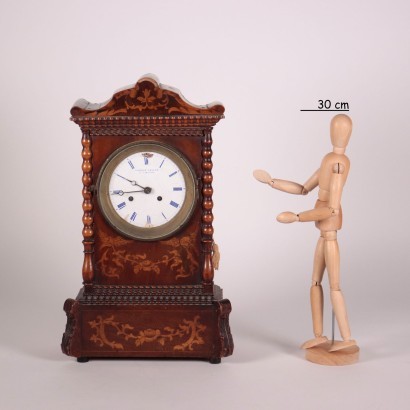 antike, Uhr, antike Uhr, antike Uhr, italienische antike Uhr, antike Uhr, neoklassizistische Uhr, 19. Jahrhundert Uhr, Standuhr, Wanduhr, Fréres Zoller Tischuhr% C