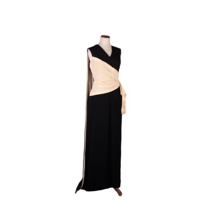 Vintage Black and White Evening Dress