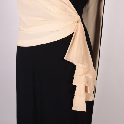 Vintage Black and White Evening Dress