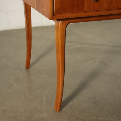 Desk Cherry Veneer Solid Beech Glass Italy 1950s Italian Production