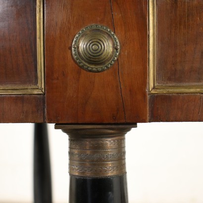 Big EMpire Library Table Wlanut Pine Italy 19th Century