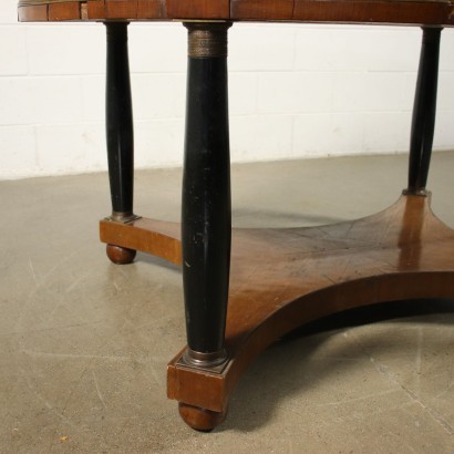 Big EMpire Library Table Wlanut Pine Italy 19th Century