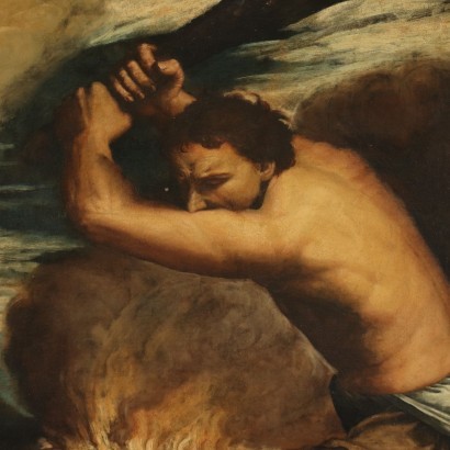 Cain And Abel Oil On Canvas 17th Century