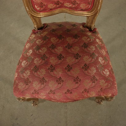Group of 4 Revival Chairs Padded Italy 20th Century